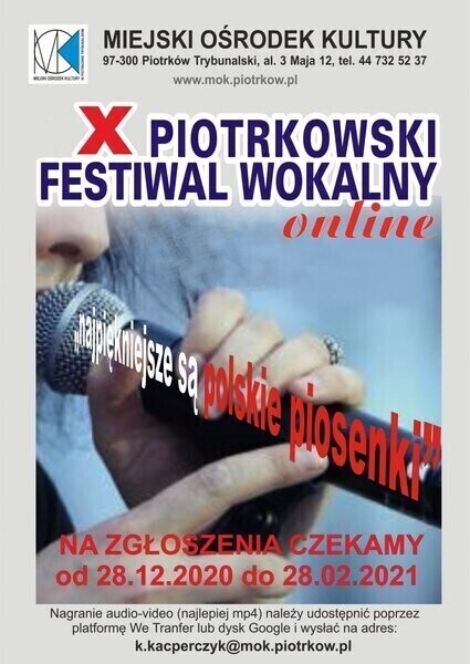 Ostatnie dni na zgłoszenie do X Festiwalu Wokalnego