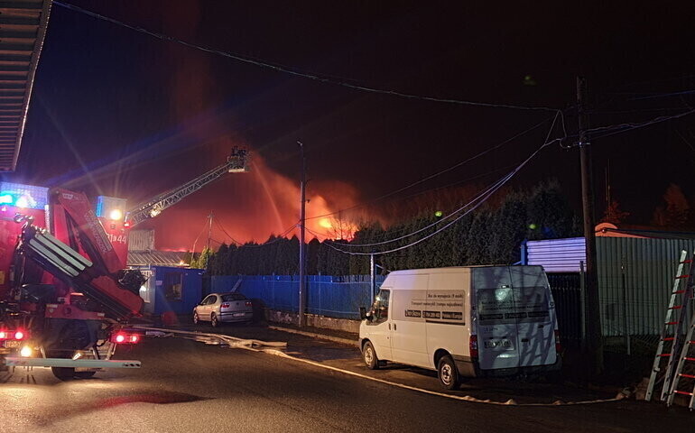 Pożar magazynów przy Glinianej