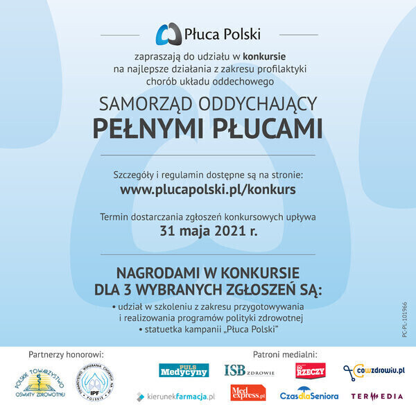 Konkurs dla samorządów dbających o płuca swoich mieszkańców. Nagrodą m.in. możliwość wzięcia udziału w ciekawym szkoleniu