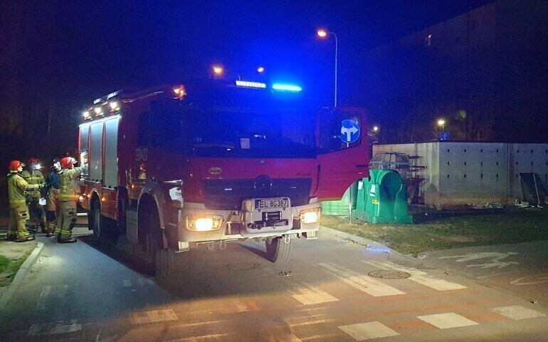 Nocna seria pożarów w Piotrkowie zdjęcia