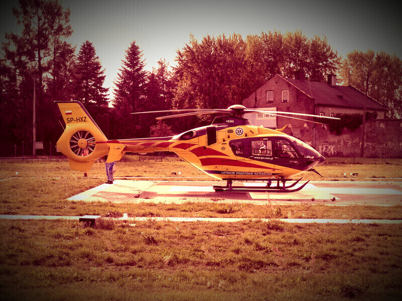 Powietrzne karetki przy piotrkowskim szpitalu