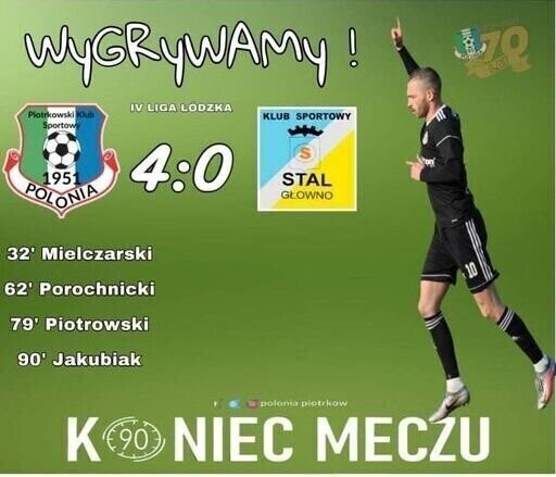 Polonia Piotrków zwycięska