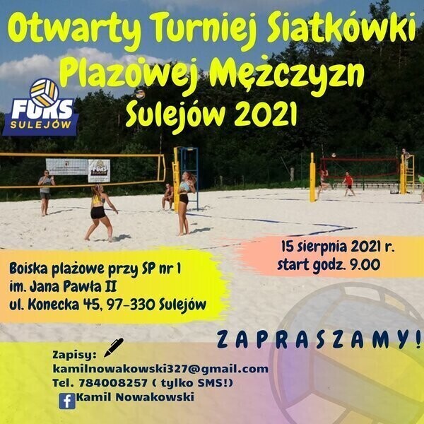 Amatorski turniej siatkówki plażowej w Sulejowie