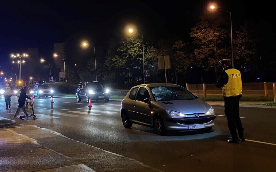 Pieszy potrącony na Sikorskiego
