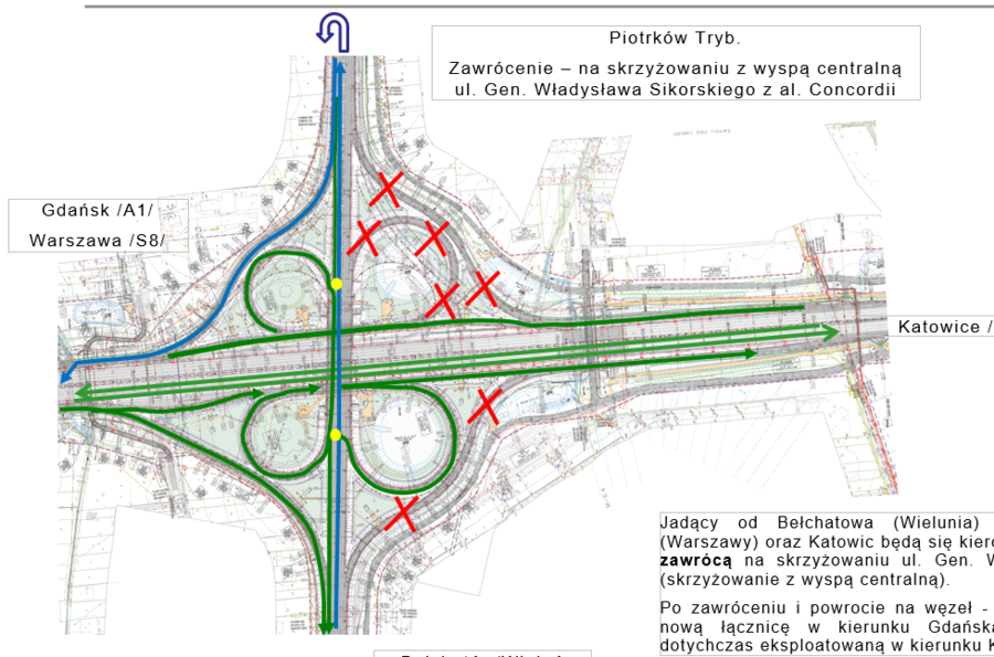 Zmiany na węźle bełchatowskim