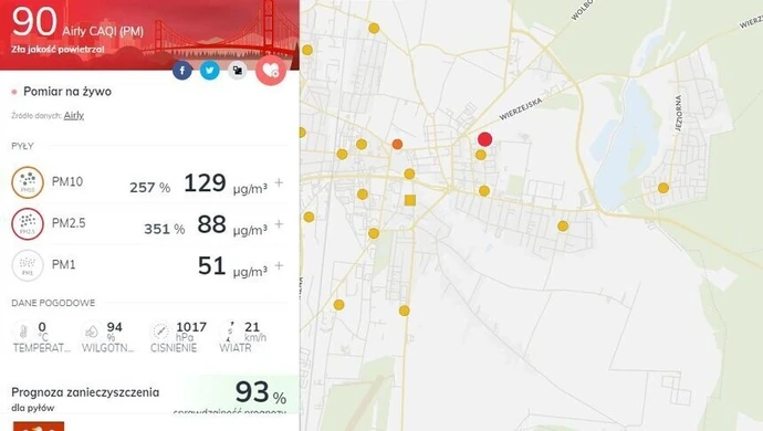 Zły stan piotrkowskiego powietrza