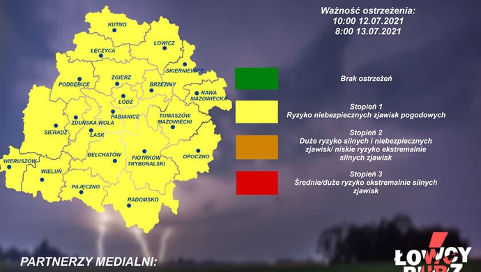 Ostrzeżenie przed kolejnymi burzami