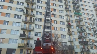 Widowiskowa akcja piotrkowskich strażaków