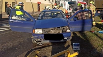 Wypadek w Sulejowie. Jedna osoba ranna