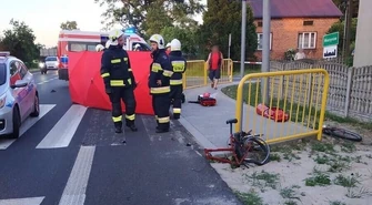 Śmierć rowerzysty na drodze