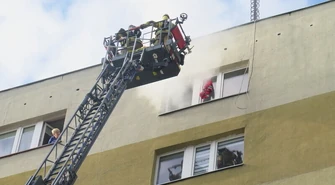 Strażackie ćwiczenia przy ul. Zamenhofa