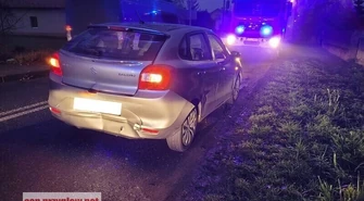 Trzy wozy strażackie i dwa radiowozy do… wgniecionego zderzaka