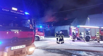 Pożar w Stadzie Ogierów w Bogusławicach