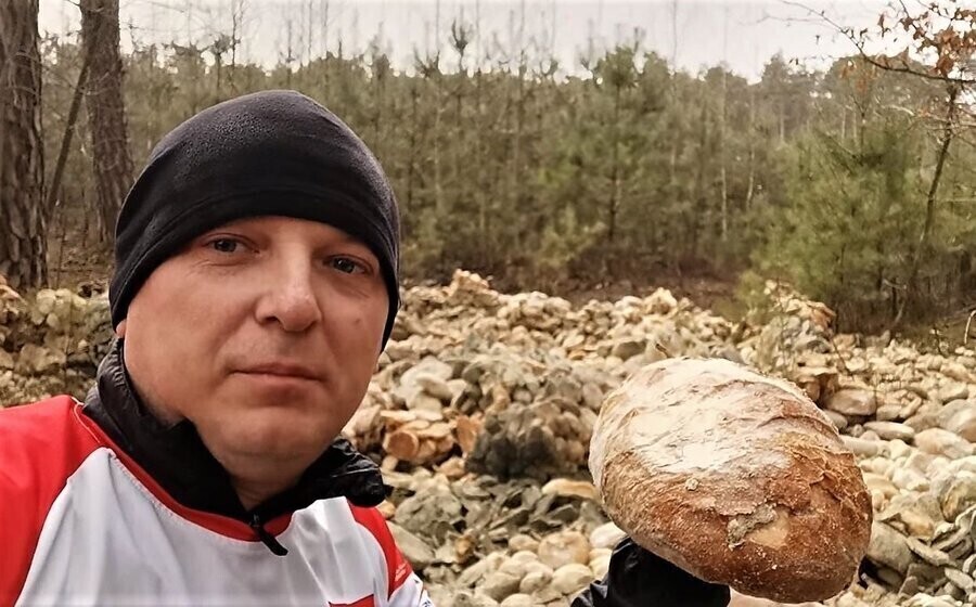 Setki kilogramów pieczywa porzucone w lesie