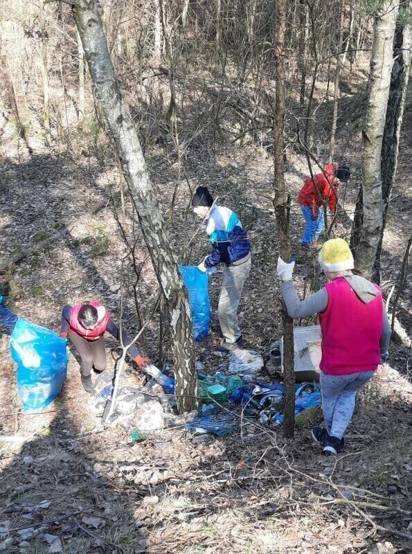 Sprzątanie lasu w Grabostowie ZDJĘCIA