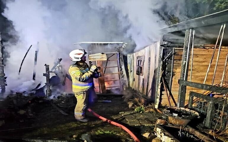 Śmierć w pożarze w sąsiednim powiecie