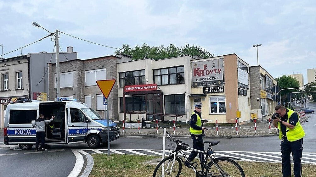 Potrącenie rowerzysty na ul. Sienkiewicza ZDJĘCIA