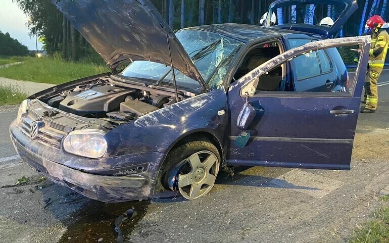 Pijany dachował w Wolborzu