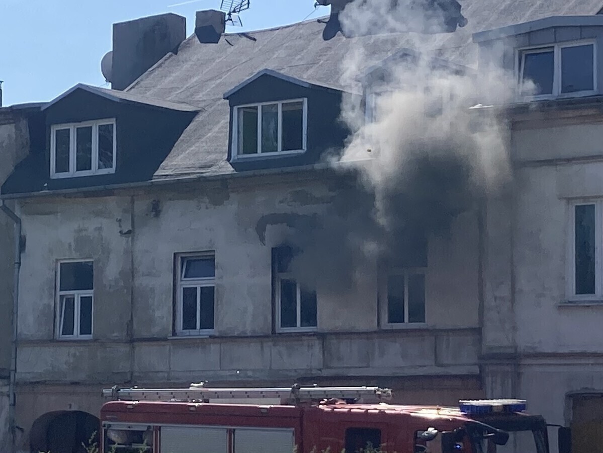 Pożar w kamienicy przy mediatece