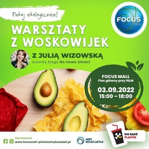 Gorący koniec wakacji - Eko inspiracje w Focus Mall w Piotrkowie Trybunalskim Przyjdź na warsztaty i zrób własną woskowijkę