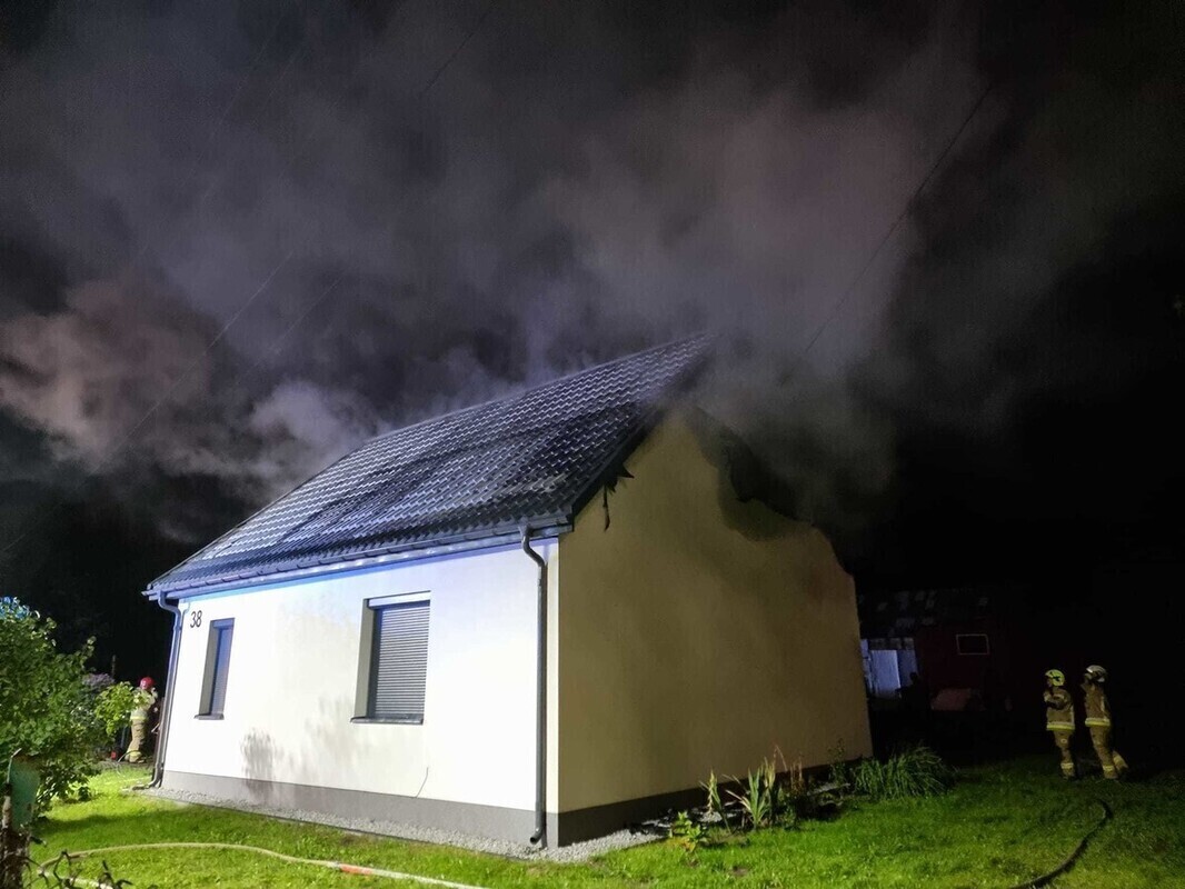 Pożar domu w gminie Aleksandrów