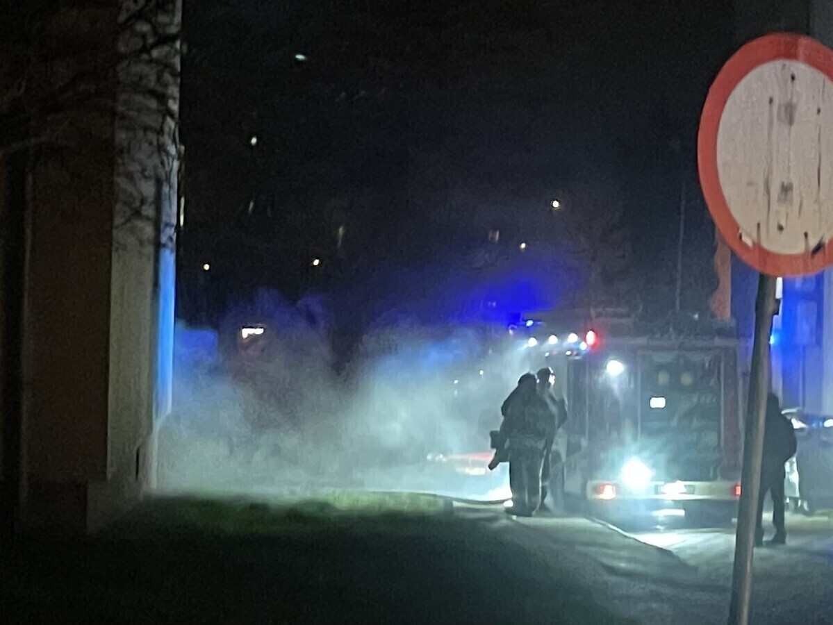 Pożar w bloku na Mieszka I