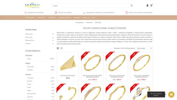 Złote pierścionki - nieprzemijająca moda