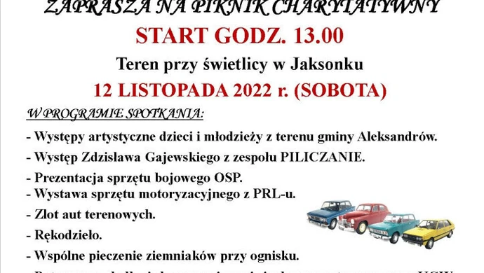 Piknik charytatywny w Jaksonku