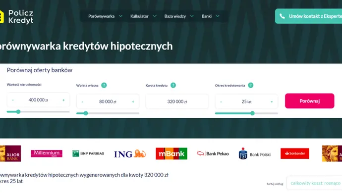 Porównywarka kredytów hipotecznych? Masz ją na wyciągnięcie ręki