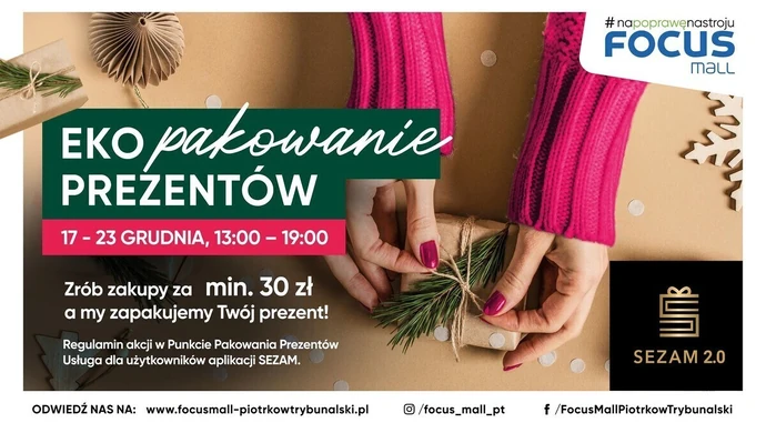 Wyniki badania i akcja EKO pakowania w Focus Mall w Piotrkowie