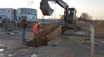 W ul. Glinianej powstaje kanalizacja sanitarna