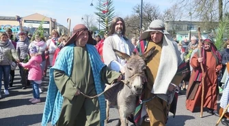 Chrystus wjedzie do Jerozolimy - inscenizacja na Niedzielę Palmową