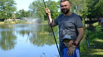 Zawody wędkarskie z okazji Dnia Dziecka