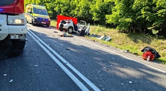 Śmiertelny wypadek na drodze Jaksonek - Sulejów
