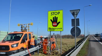 Na S8 więcej tablic "zły kierunek"