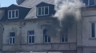 Pożar w kamienicy przy mediatece