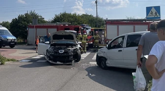 Zderzenie dwóch pojazdów (ZDJĘCIA)