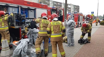 Zatrucie chlorem. Strażacy w akcji