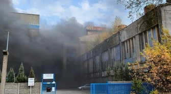 Pożar na terenie dawnej Kary [ZDJĘCIA]