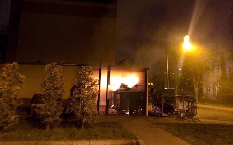 Pożar śmietnika na Paderewskiego