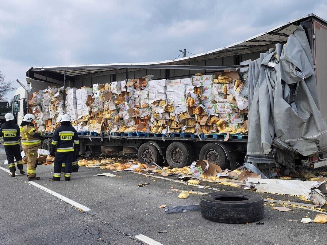 Zderzenie ciężarówek