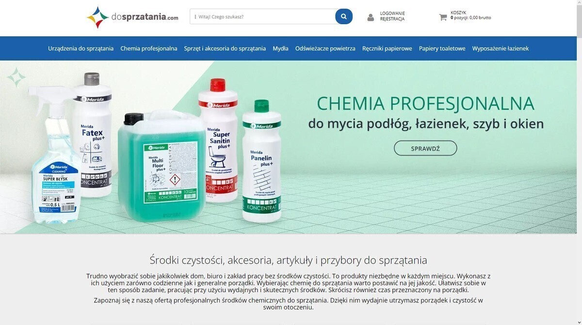 Akcesoria do sprzątania domu i obiektów użyteczności publicznej