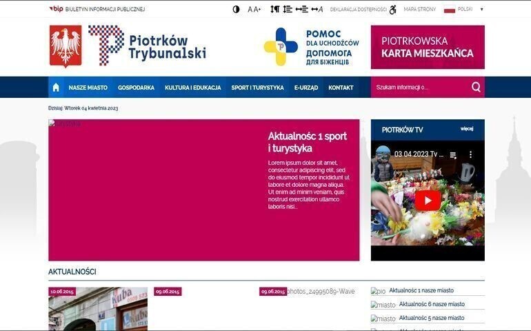 Problemy z oficjalną stroną miasta