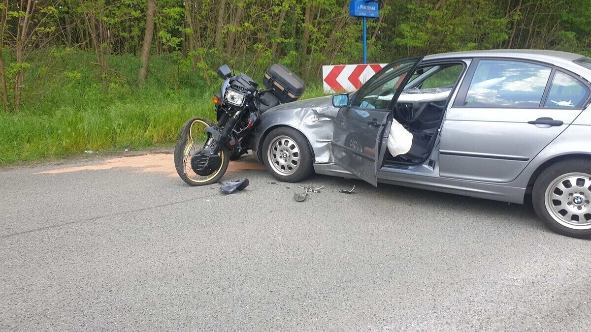 Wypadek na Wierzejskiej. Motocyklista w szpitalu