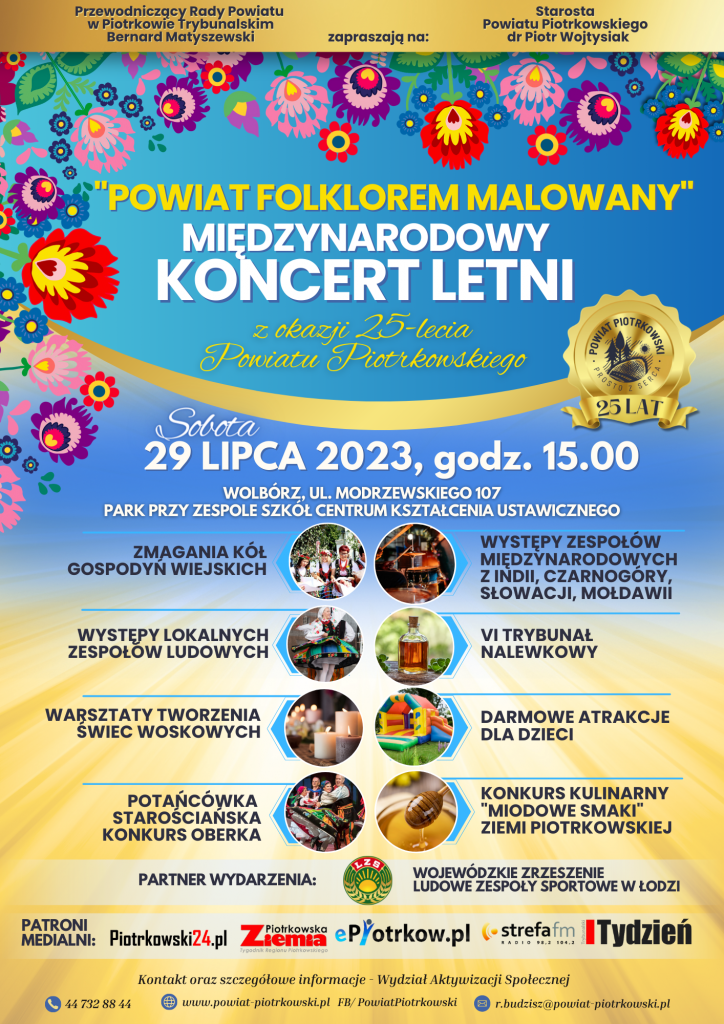Międzynarodowy Koncert Letni Powiat folklorem malowany.