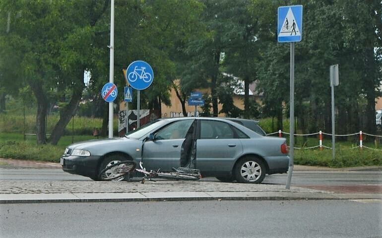 Potrącenie rowerzysty