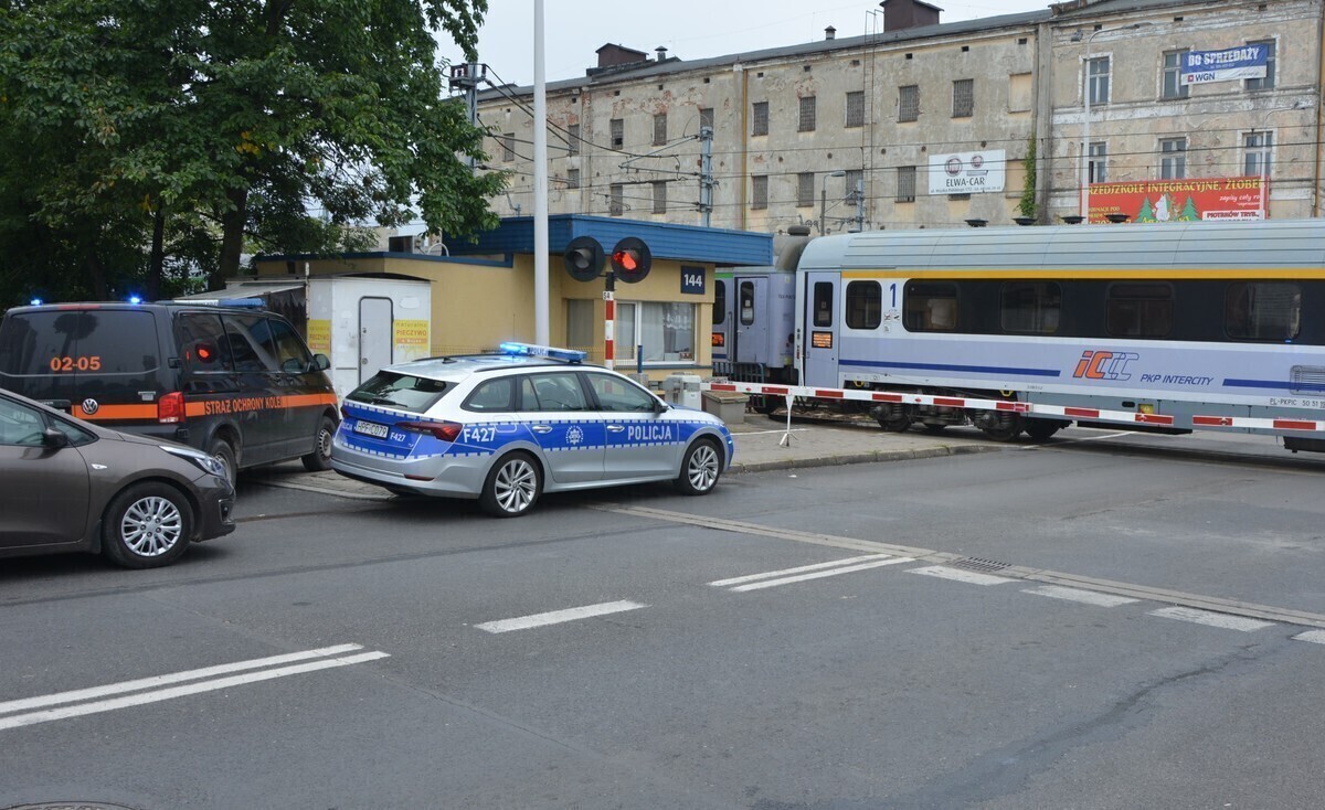 Potrącenie na przejeździe kolejowym