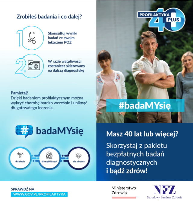 Program Profilaktyka 40 Plus został przedłużony. To okazja by sprawdzić swój stan zdrowia