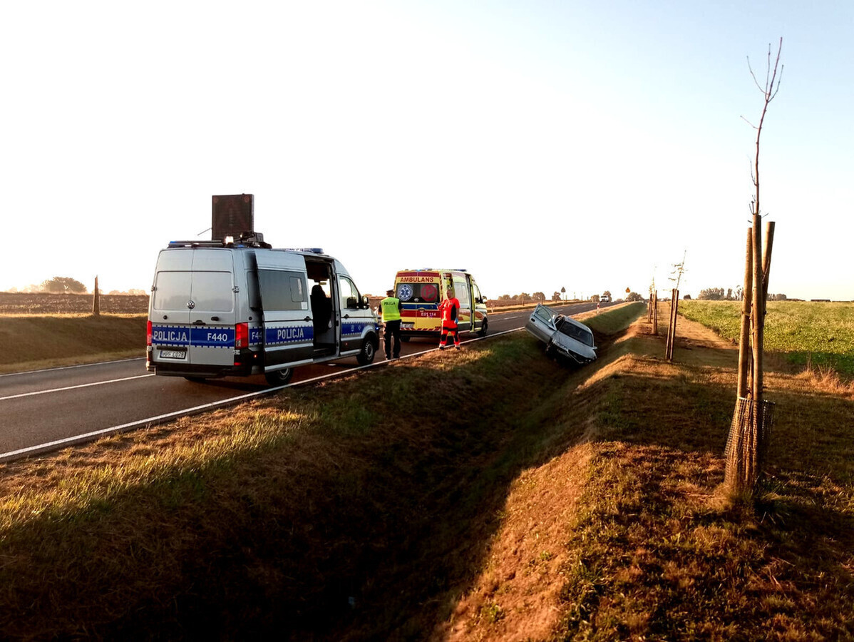 Zasłabła i zjechała do rowu