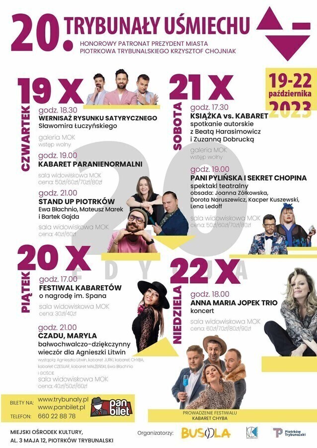 Wkrótce jubileuszowe Trybunały Uśmiechu